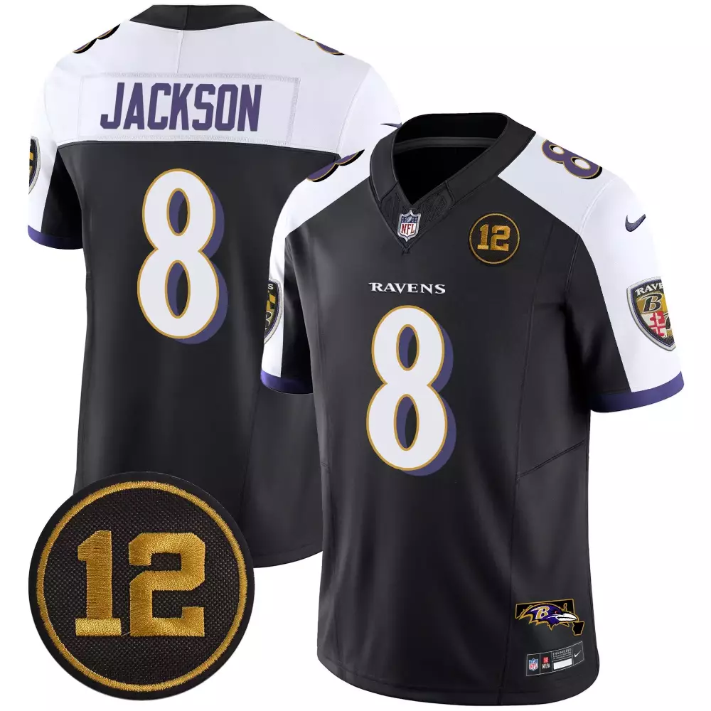 Lamar Jackson Black Alternate Men's Baltimore Ravens 2024 Vapor Limited Jersey | Est 1996 Patch | All Stitched | For Men, Women & Youth