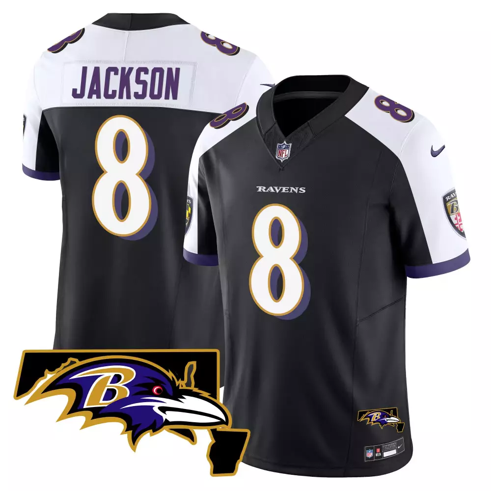 Lamar Jackson Black Alternate Men's Baltimore Ravens Maryland Patch Vapor Limited Jersey | All Stitched | For Men, Women & Youth