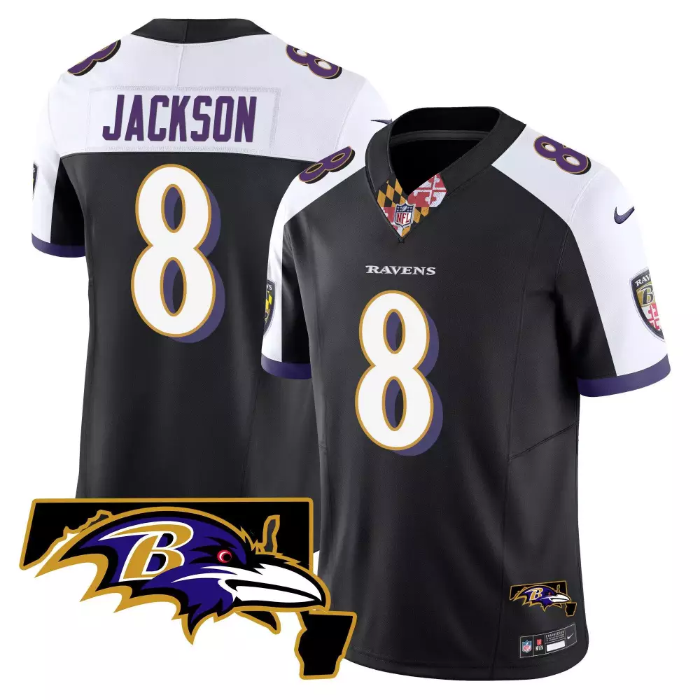 Lamar Jackson Black Alternate Men's Baltimore Ravens Maryland Patch Vapor Limited Jersey | All Stitched | For Men, Women & Youth