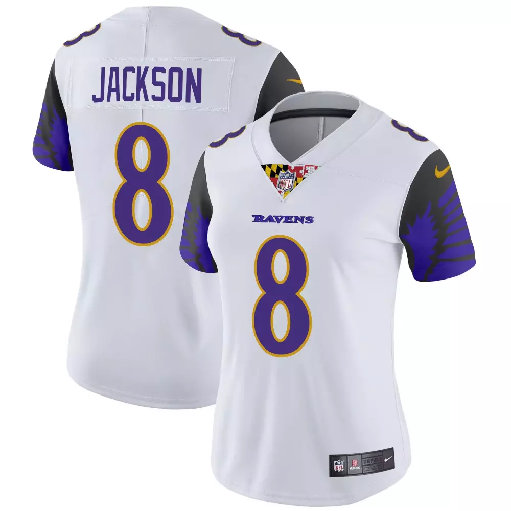 Lamar Jackson Baltimore Ravens Special Vapor Limited Jersey | Stitched White | Fan Gear for Women | For Women