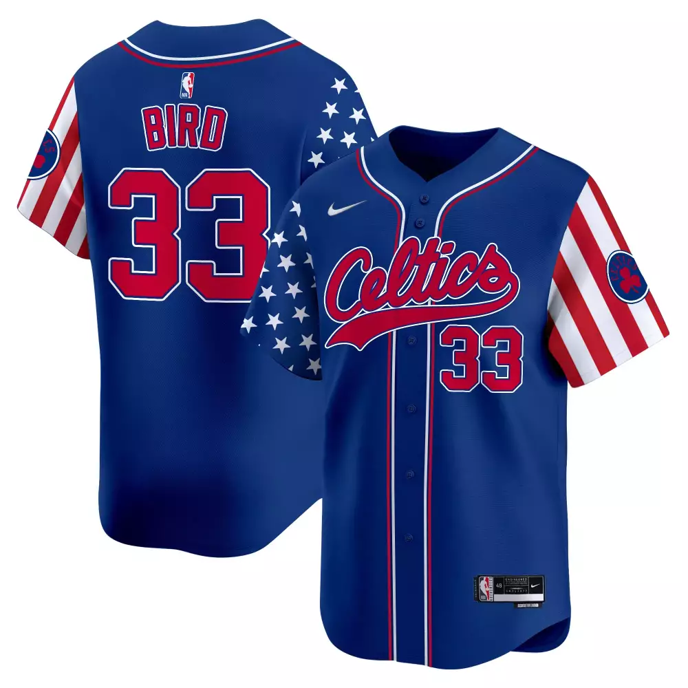 larry bird red mens boston celtics 2024 independence day vapor premier limited jersey all stitched