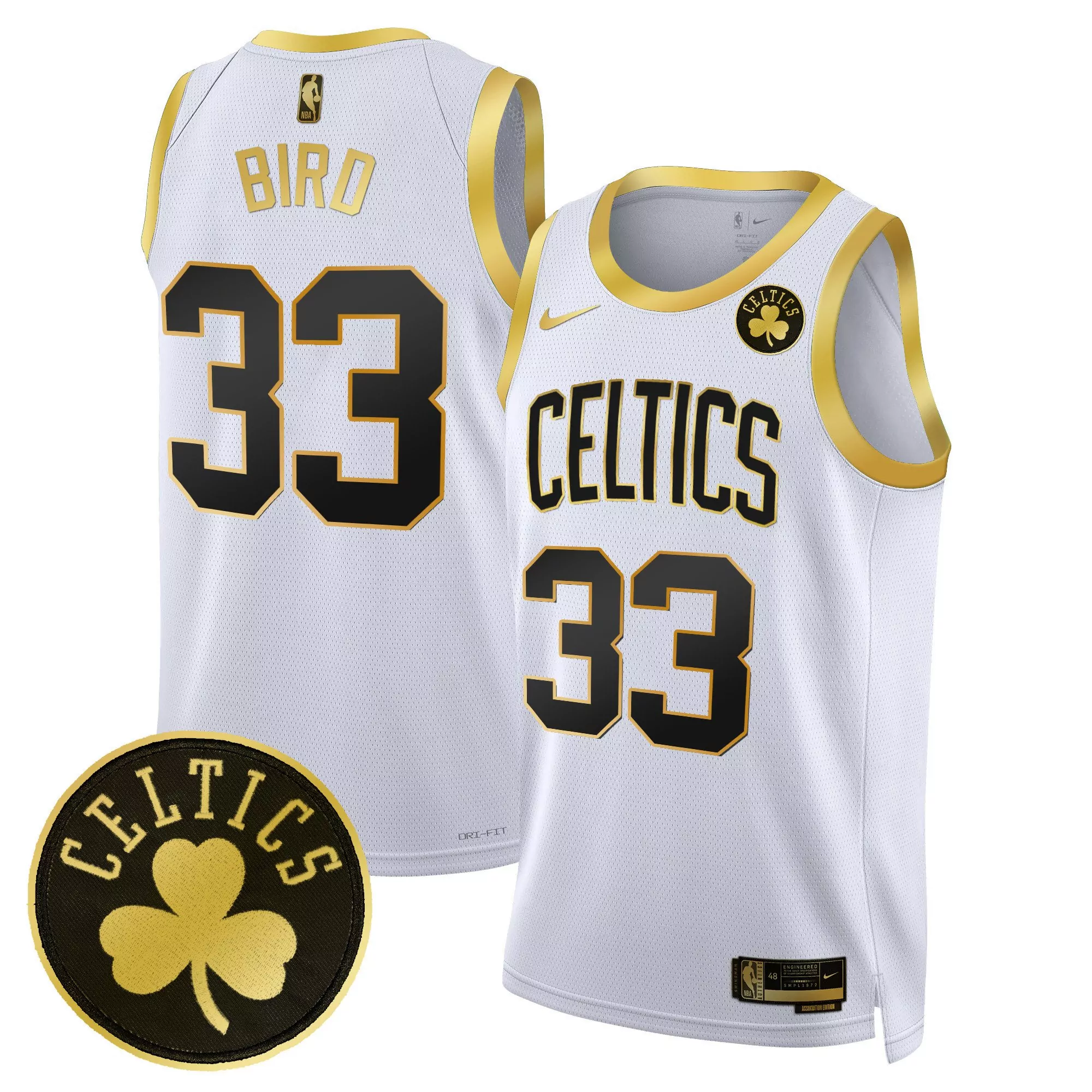 larry bird white gold mens boston celtics swingman jersey all stitched