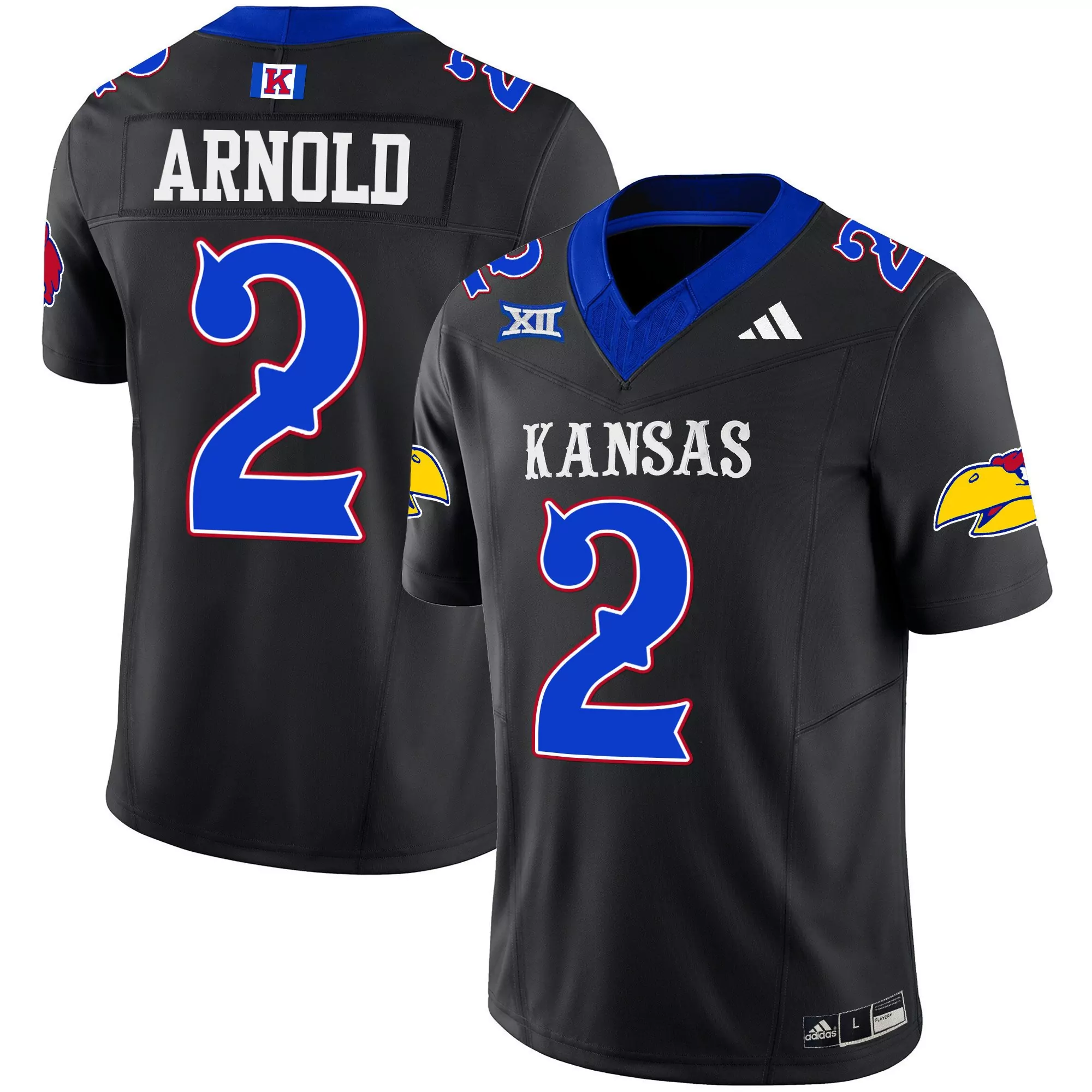 lawrence arnold black mens kansas jayhawks blackhawk vapor limited jersey all stitched