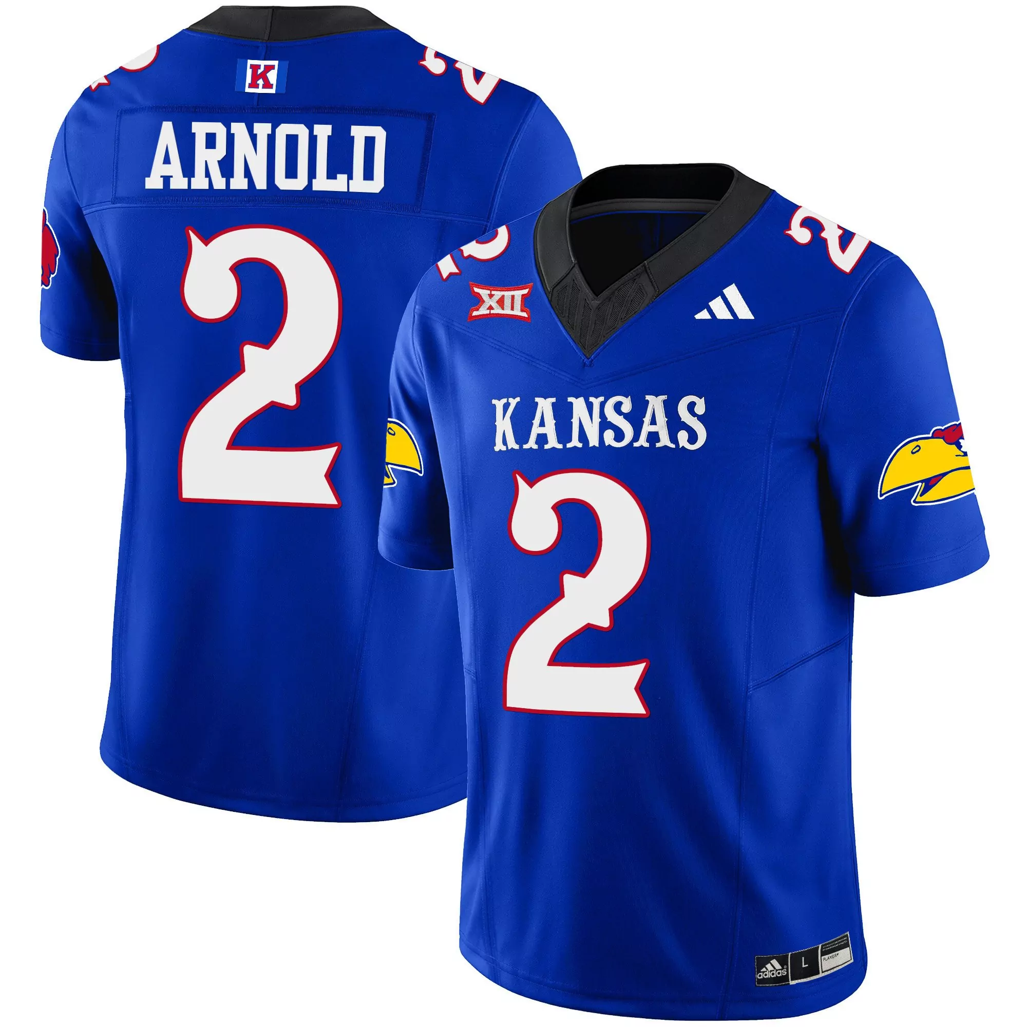 lawrence arnold royal mens kansas jayhawks blackhawk vapor limited jersey all stitched