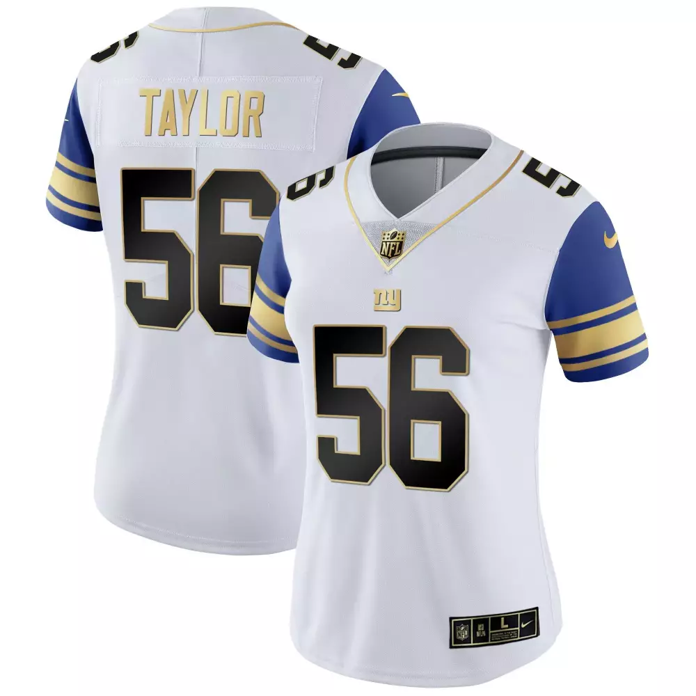lawrence taylor black limited womens new york giants vapor gold jersey all stitched