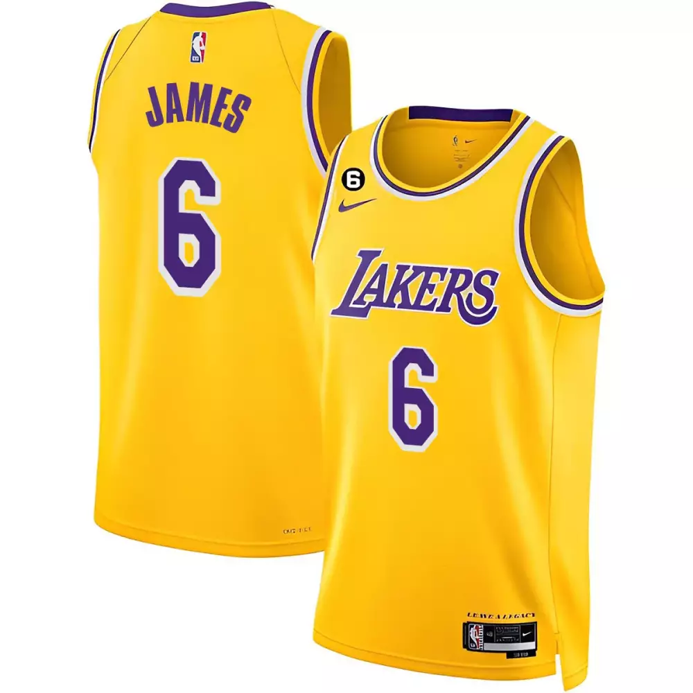 lebron james gold mens los angeles lakers 2023 jersey collection all stitched