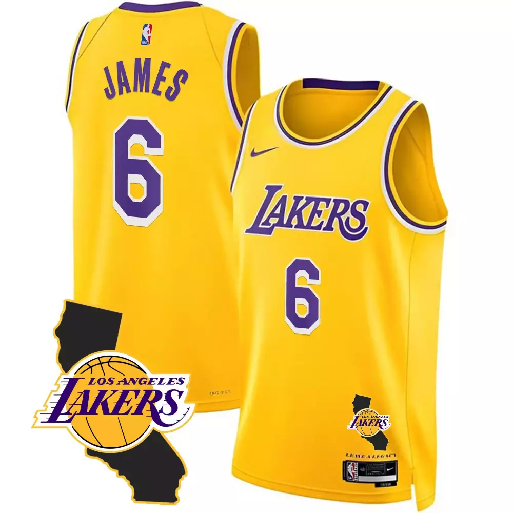 lebron james gold mens los angeles lakers 2023 jersey collection all stitched