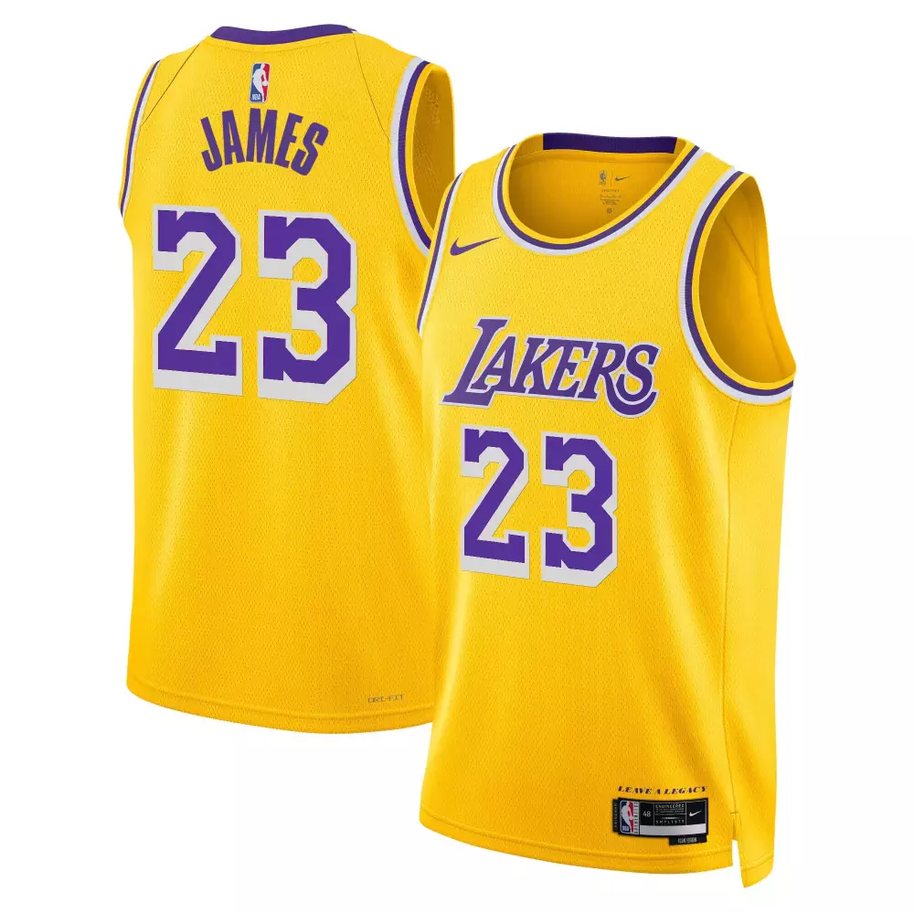 lebron james icon mens los angeles lakers swingman jersey all stitched