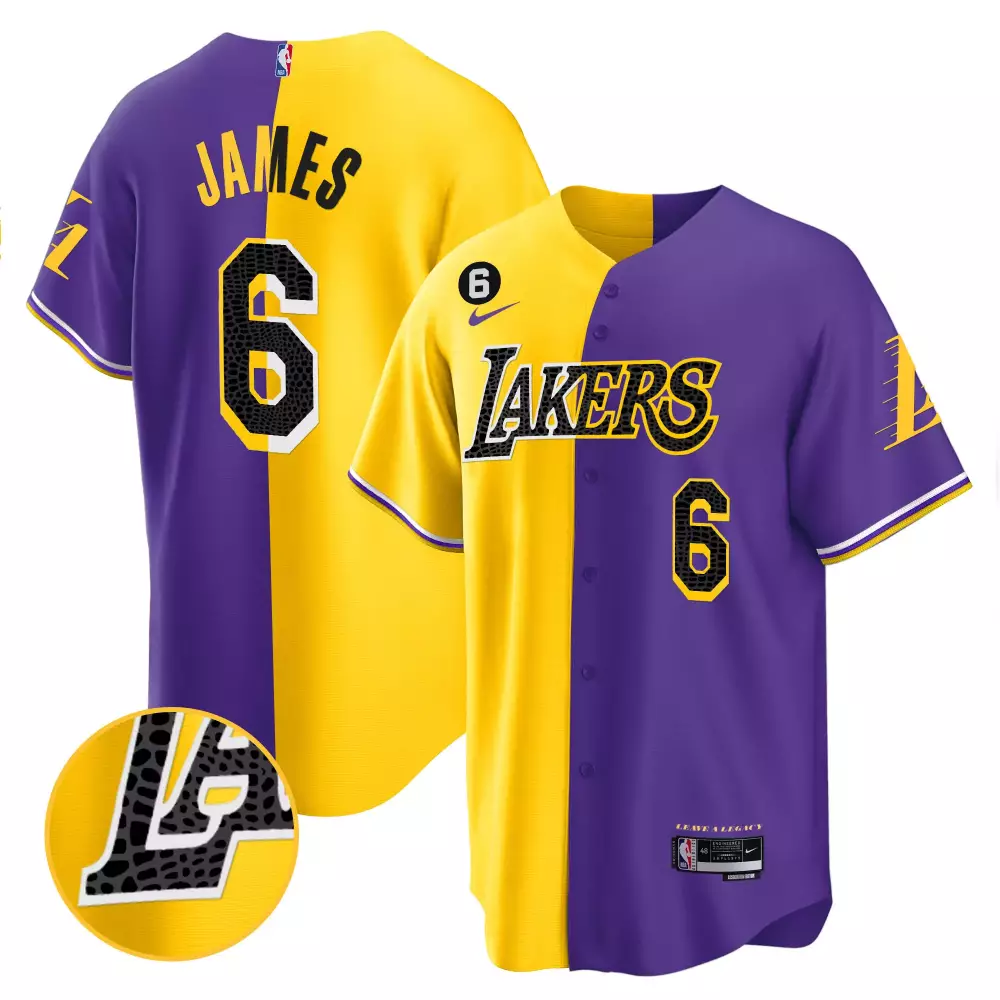 lebron james split mens los angeles lakers 2023 jersey collection all stitched