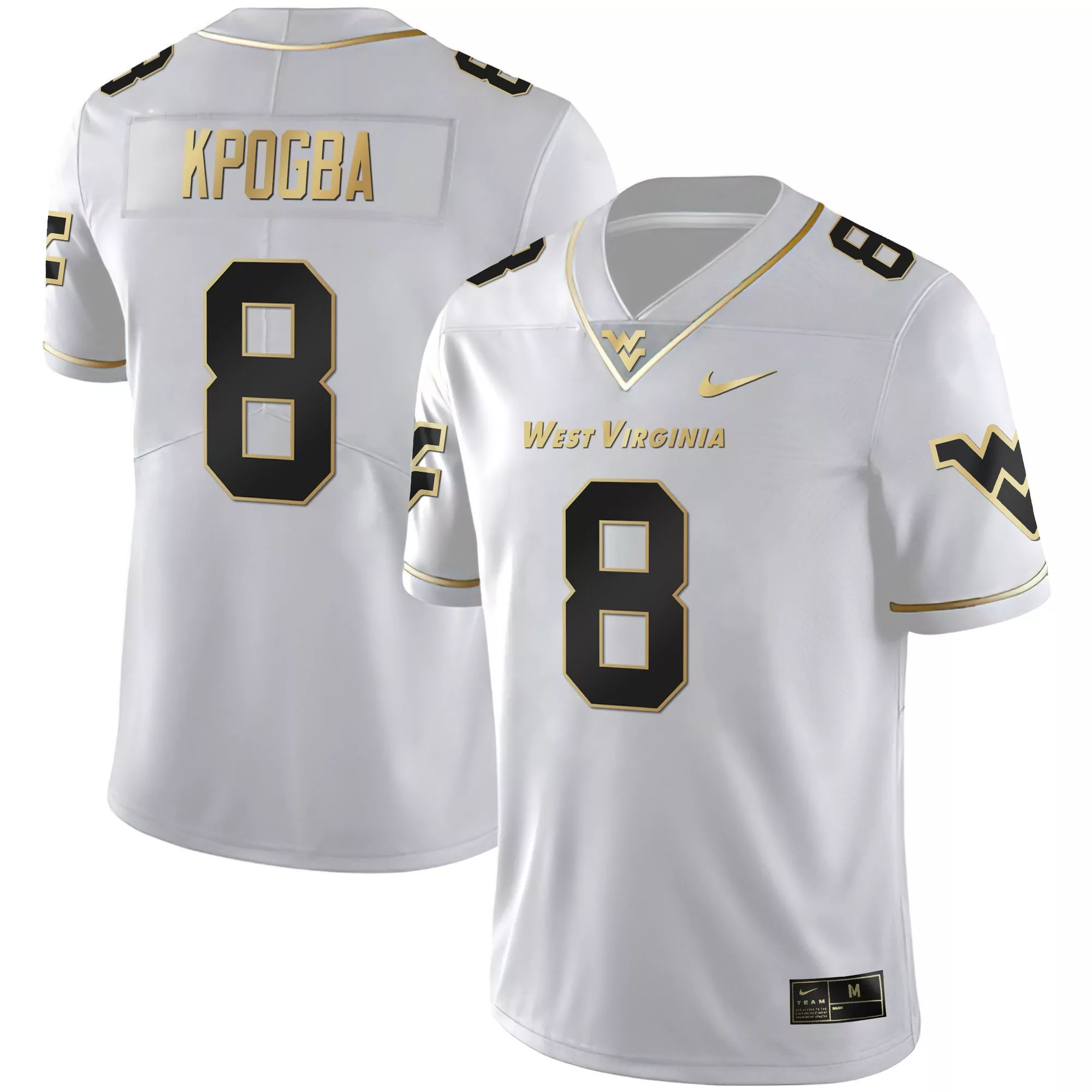 lee kpogba black limited mens west virginia mountaineers black limited gold vapor jersey all stitched