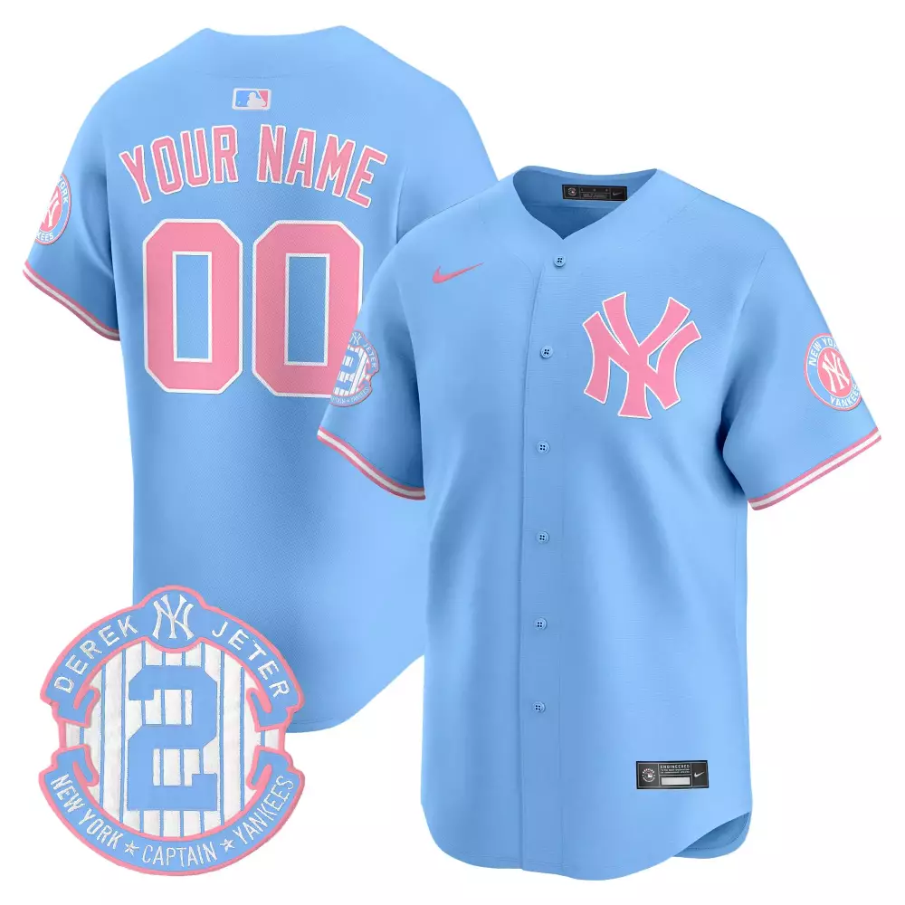 light blue men new york yankees big pun vapor premier limited custom jersey all stitched