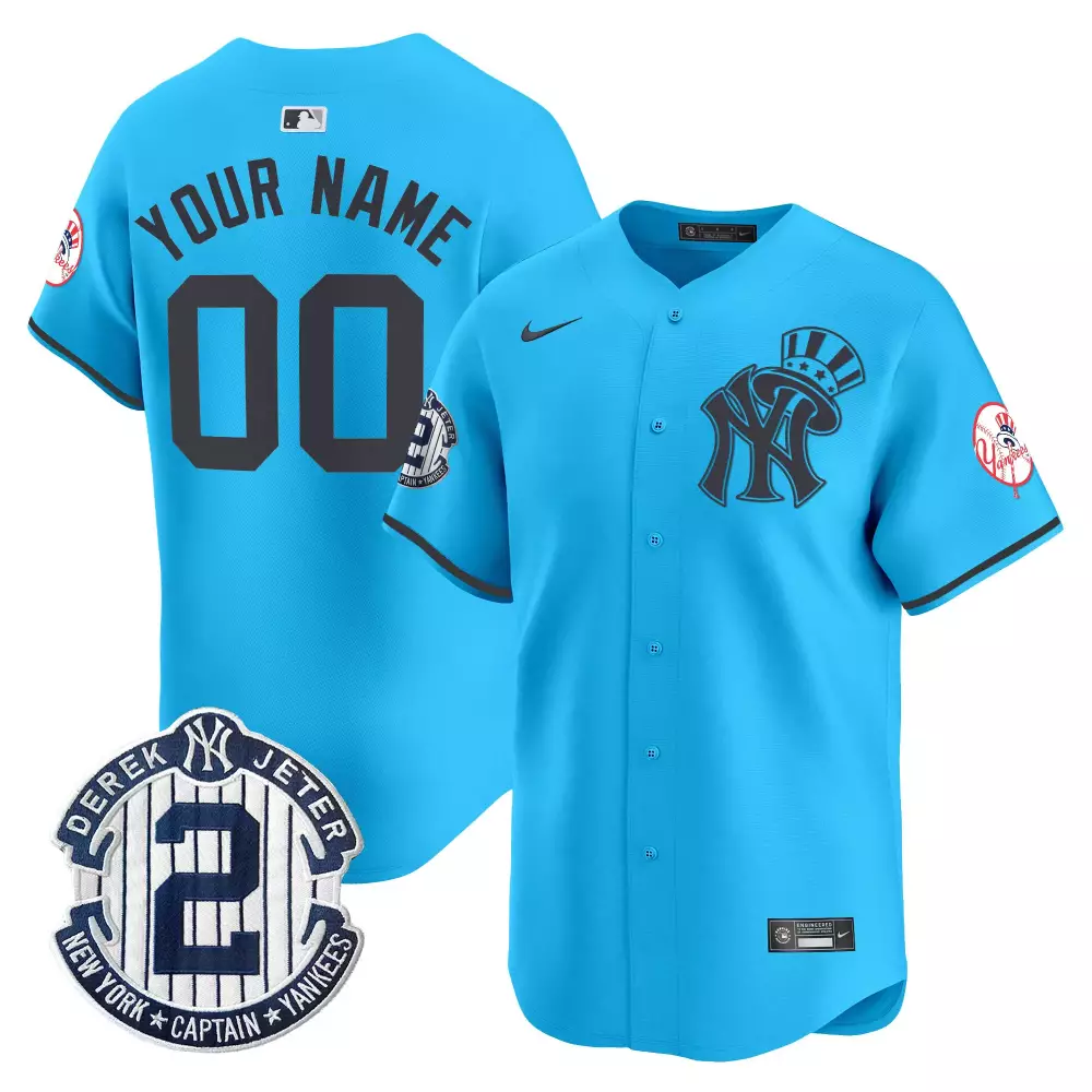 light blue men new york yankees big pun vapor premier limited custom jersey all stitched