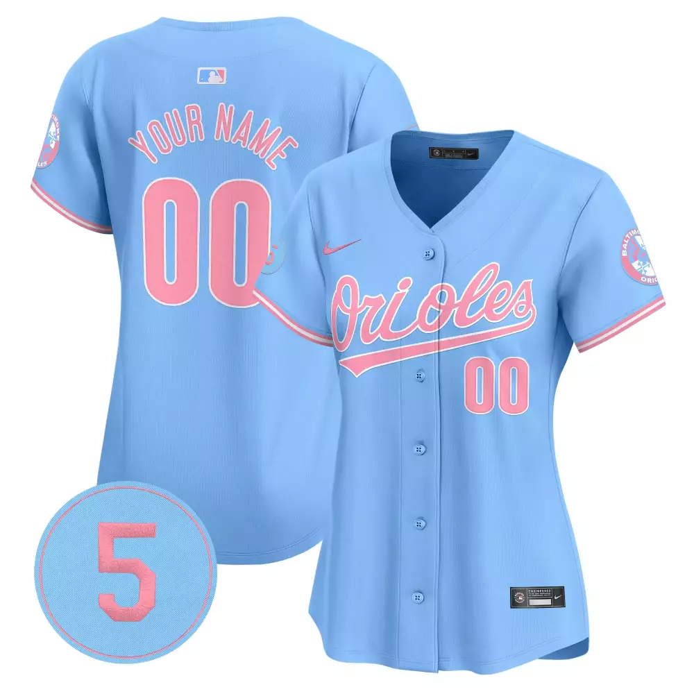 light blue unisex unisex baltimore orioles robinson patch vapor premier limited custom jersey v3 all stitched