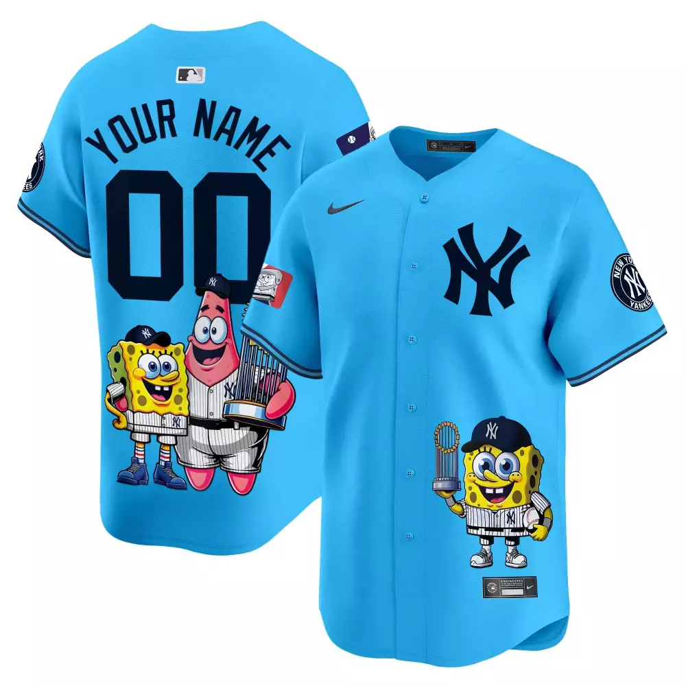 light blue youth new york yankees mickey vapor premier limited custom jersey printed