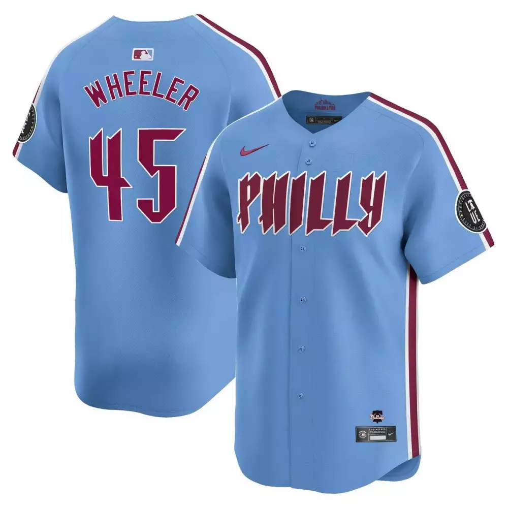 light blue zack wheeler philadelphia phillies blue 2024 city connect limited jersey