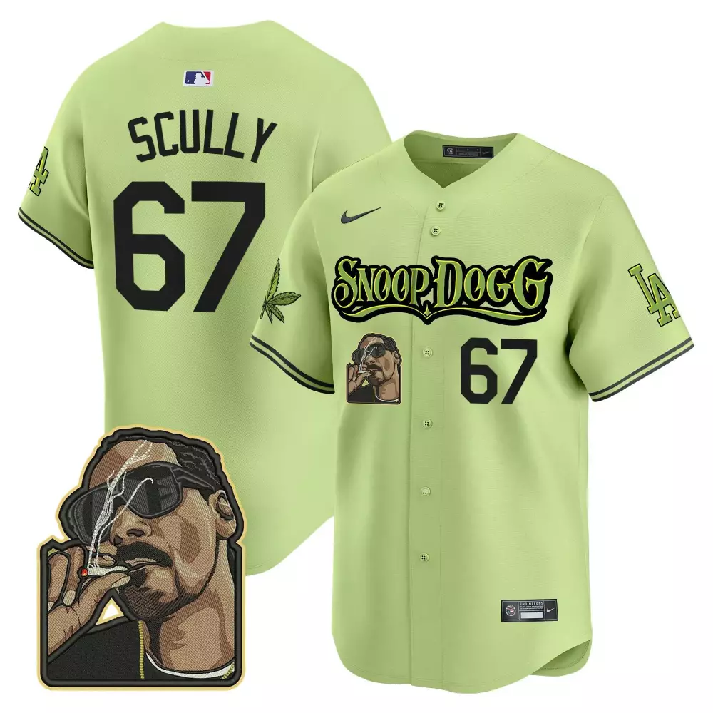 Vin Scully Dodgers Skull Vapor Premier Limited Jersey V2 | White Stitched Fan Gear | For Men, Women & Youth