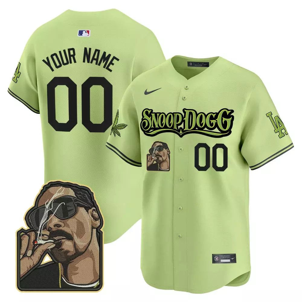 light green women los angeles dodgers snoop dogg vapor premier limited custom jersey