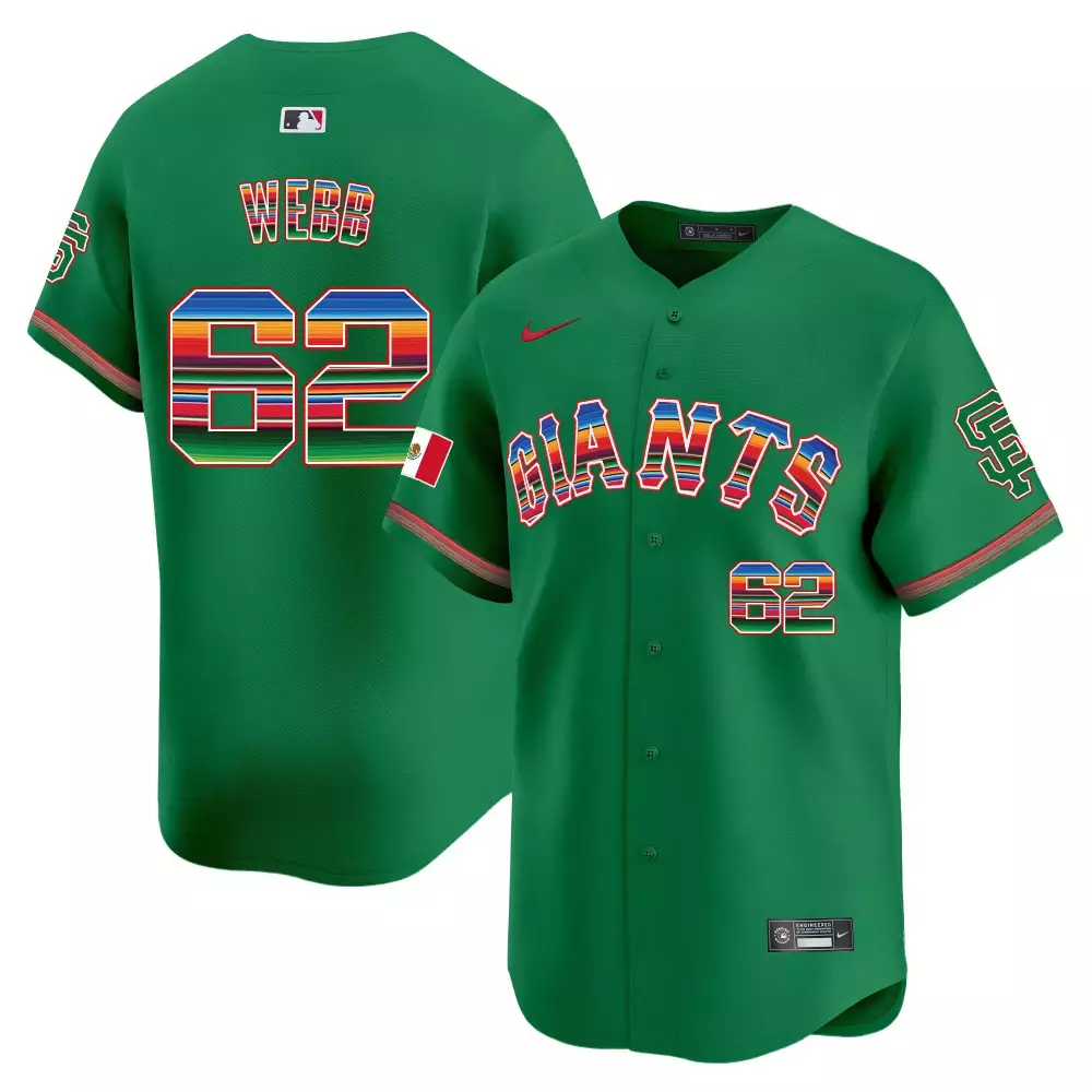 logan webb green mens san francisco giants mexico vapor premier limited jersey all stitched