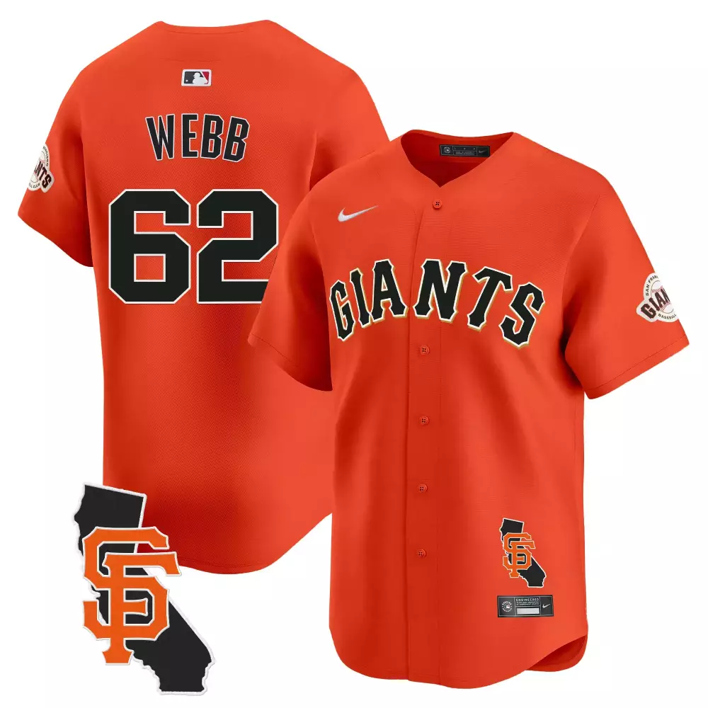 logan webb orange mens san francisco giants california patch vapor premier limited jersey all stitched