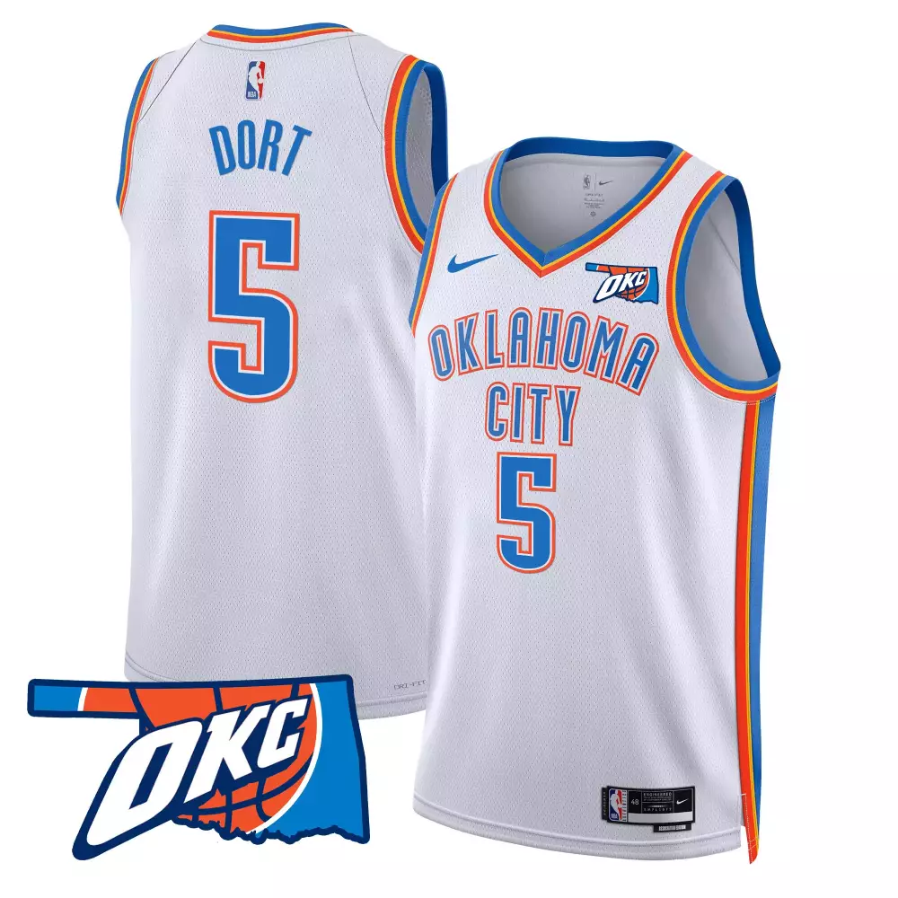 luguentz dort 2425 city mens oklahoma city thunder swingman jersey oklahoma patch all stitched