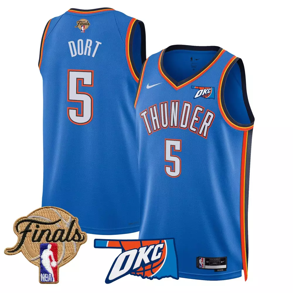 luguentz dort icon mens oklahoma city thunder 2025 finals swingman jersey all stitched