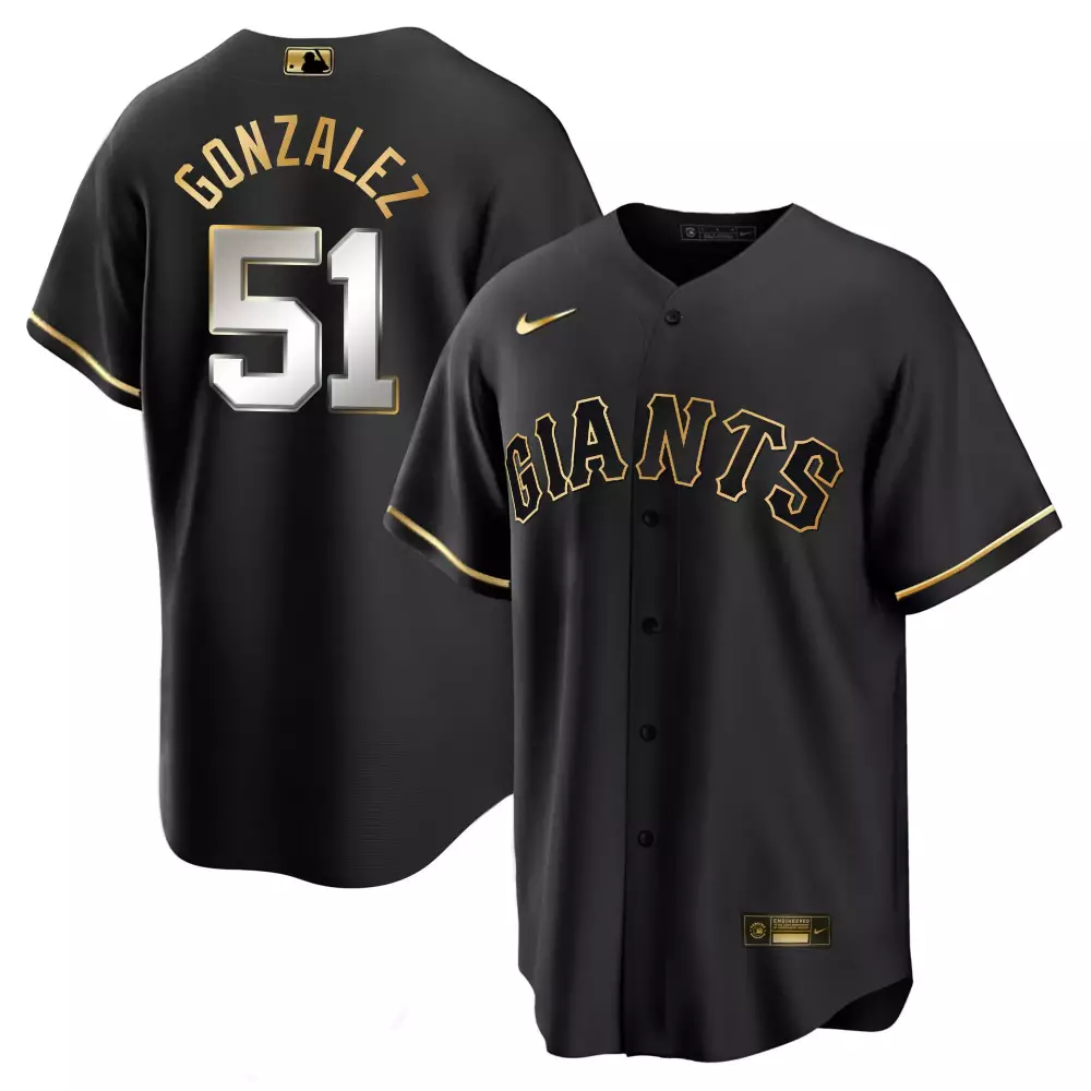 luis gonzalez cool black limited mens san francisco giants black limited gold jersey all stitched