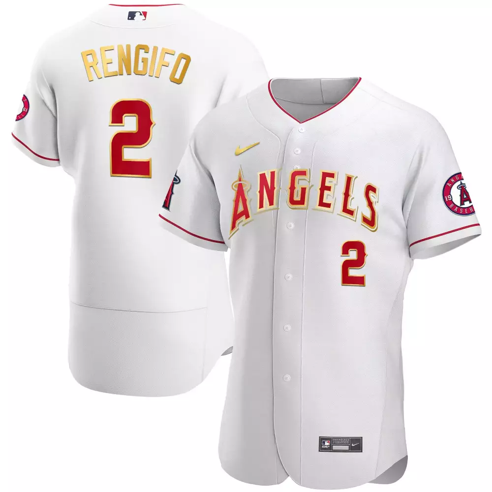 luis rengifo flex white gold mens los angeles angels flex base gold jersey all stitched