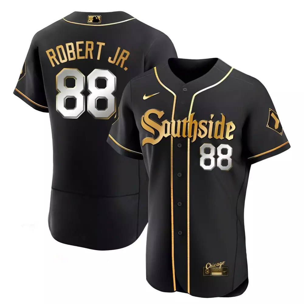 Luis Robert Chicago White Sox Black Limited Gold Jersey | Stitched Flex Base | Limited Edition Fan Gear for Men, Women & Youth