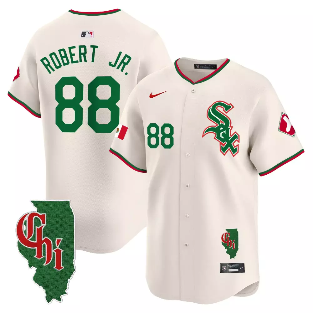 Luis Robert Jr. Cream Mexico Jersey | Premier Limited Edition | Stitched Fan Gear for Men, Women & Youth