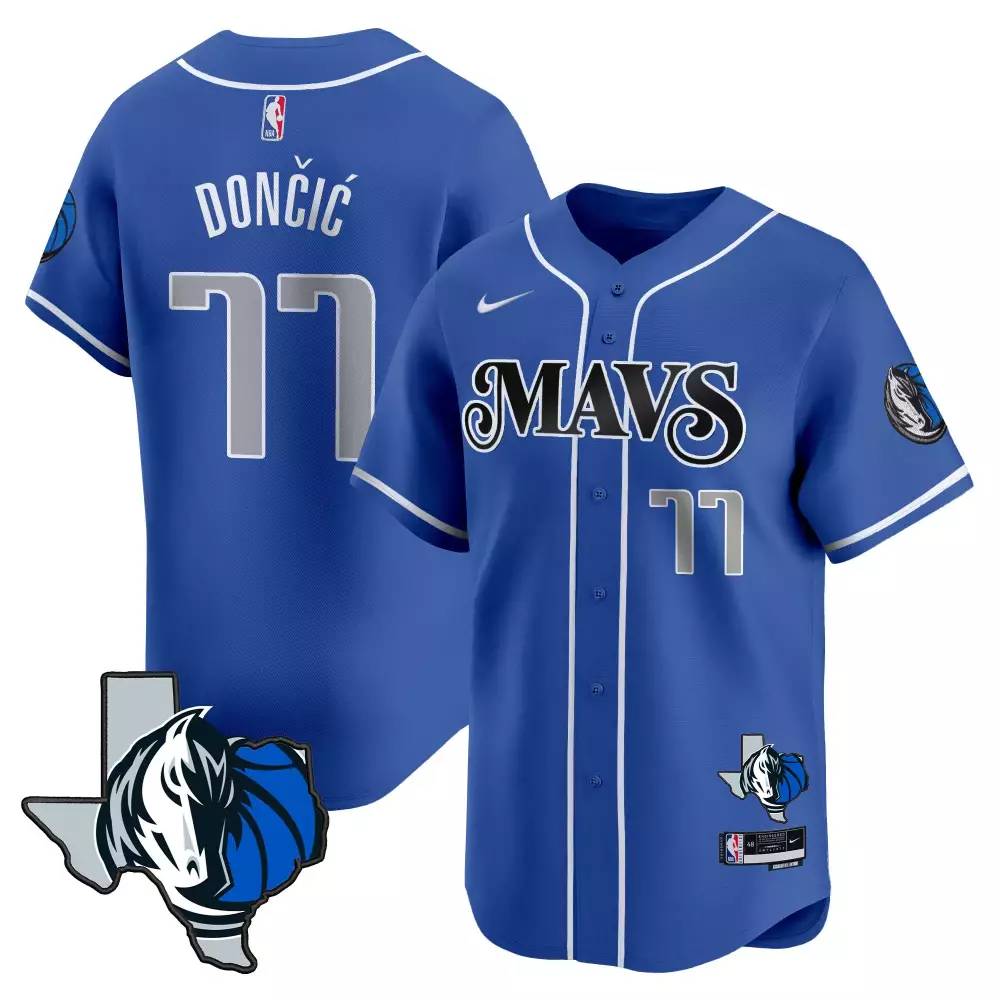 luka doncic black mens dallas mavericks 2024 finals texas patch baseball jersey all stitched