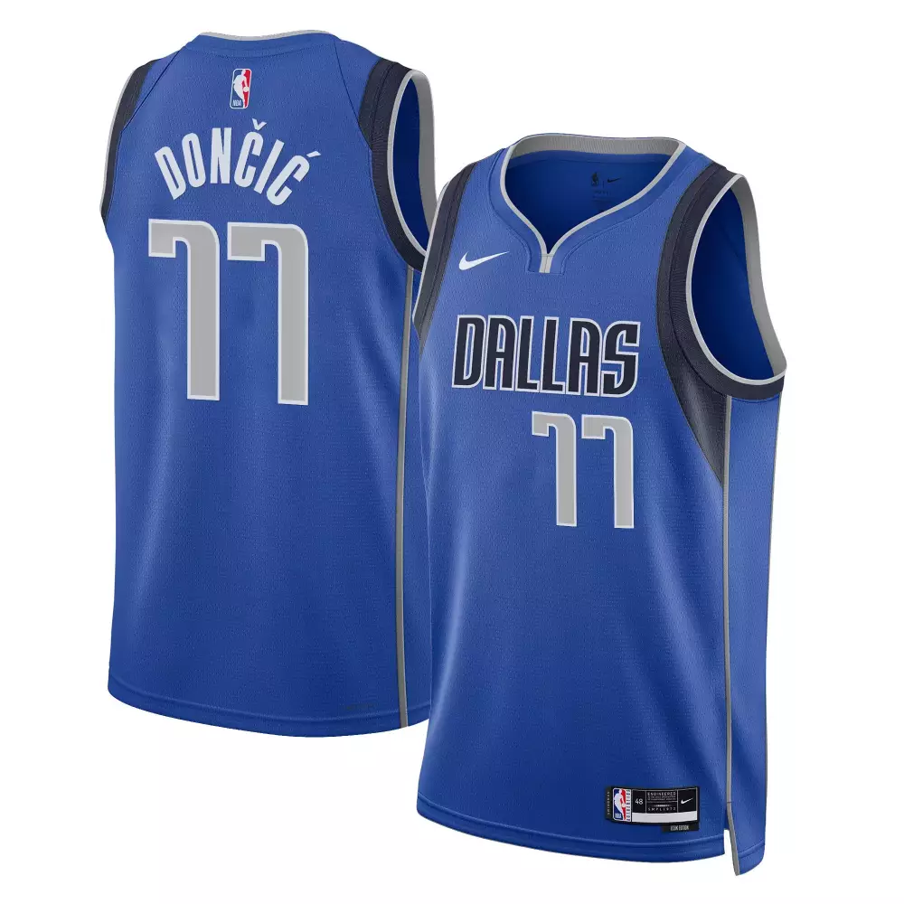 luka doncic icon mens dallas mavericks swingman jersey all stitched