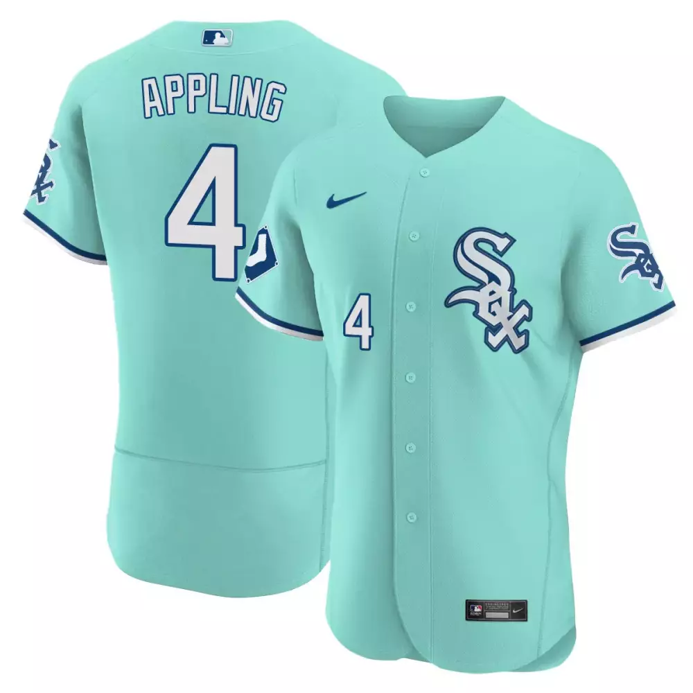 luke appling flex base mens chicago white sox teal collection jersey all stitched
