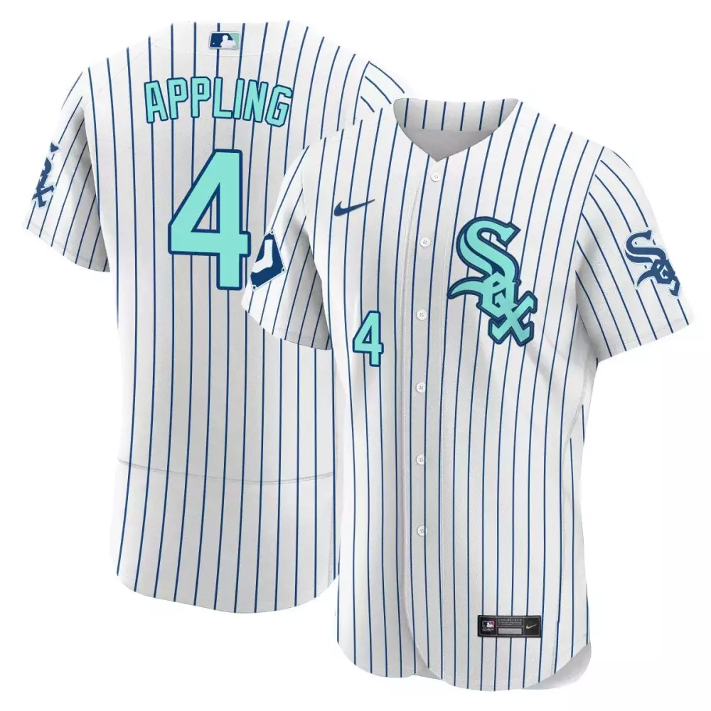 luke appling flex base mens chicago white sox teal collection jersey all stitched
