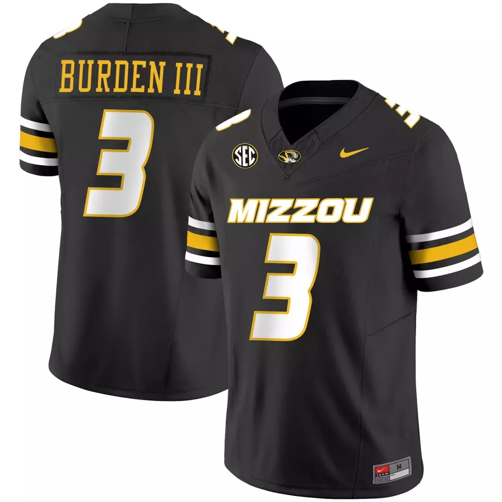 luther burden iii black mens missouri tigers vapor limited jersey all stitched