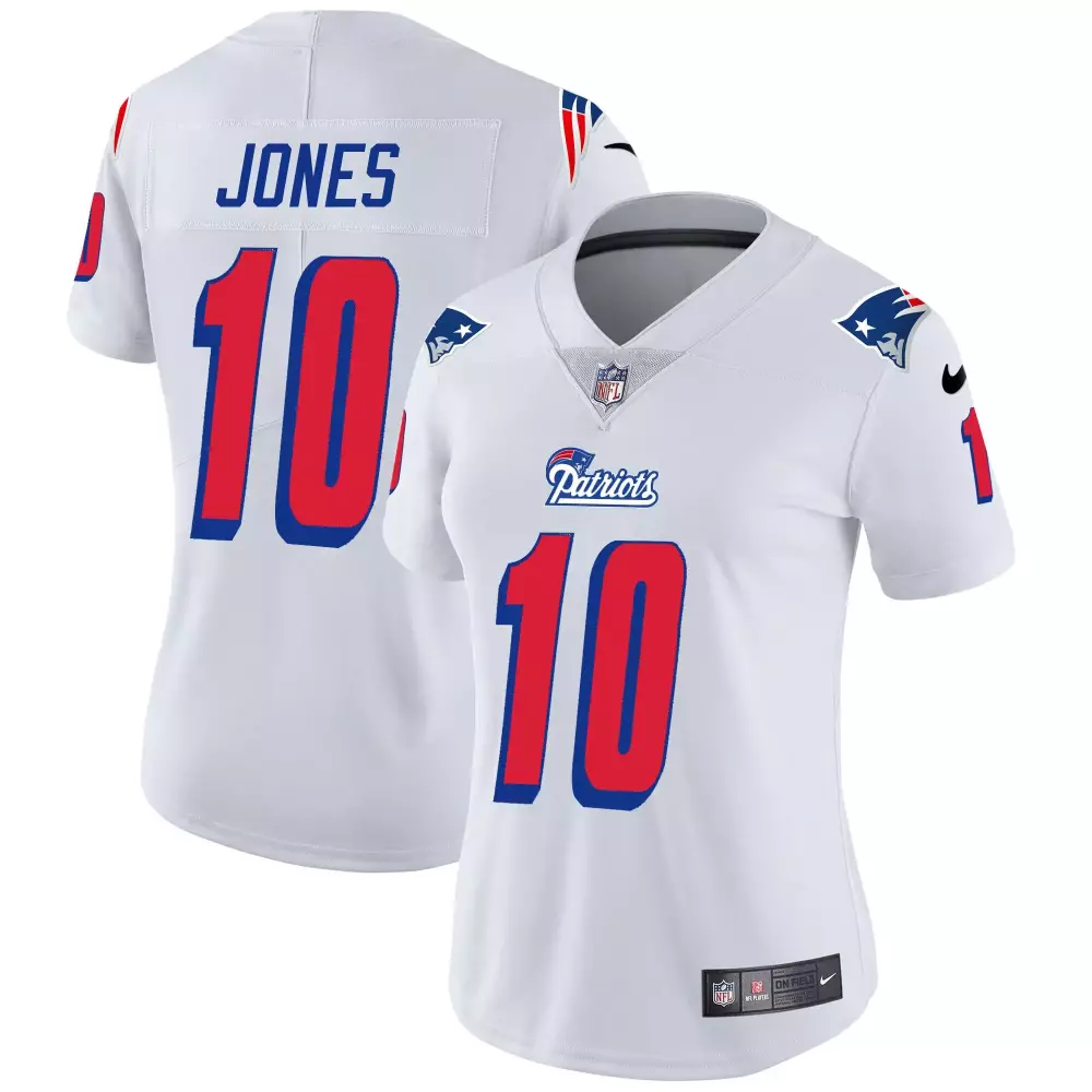 mac jones white mens new england patriots vapor limited jersey all stitched