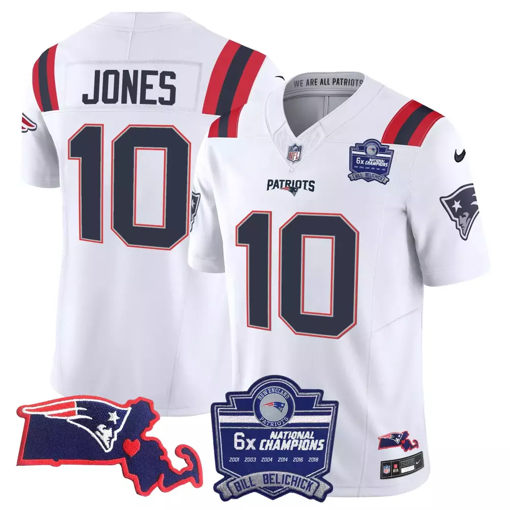 mac jones white mens new england patriots vapor limited jersey all stitched