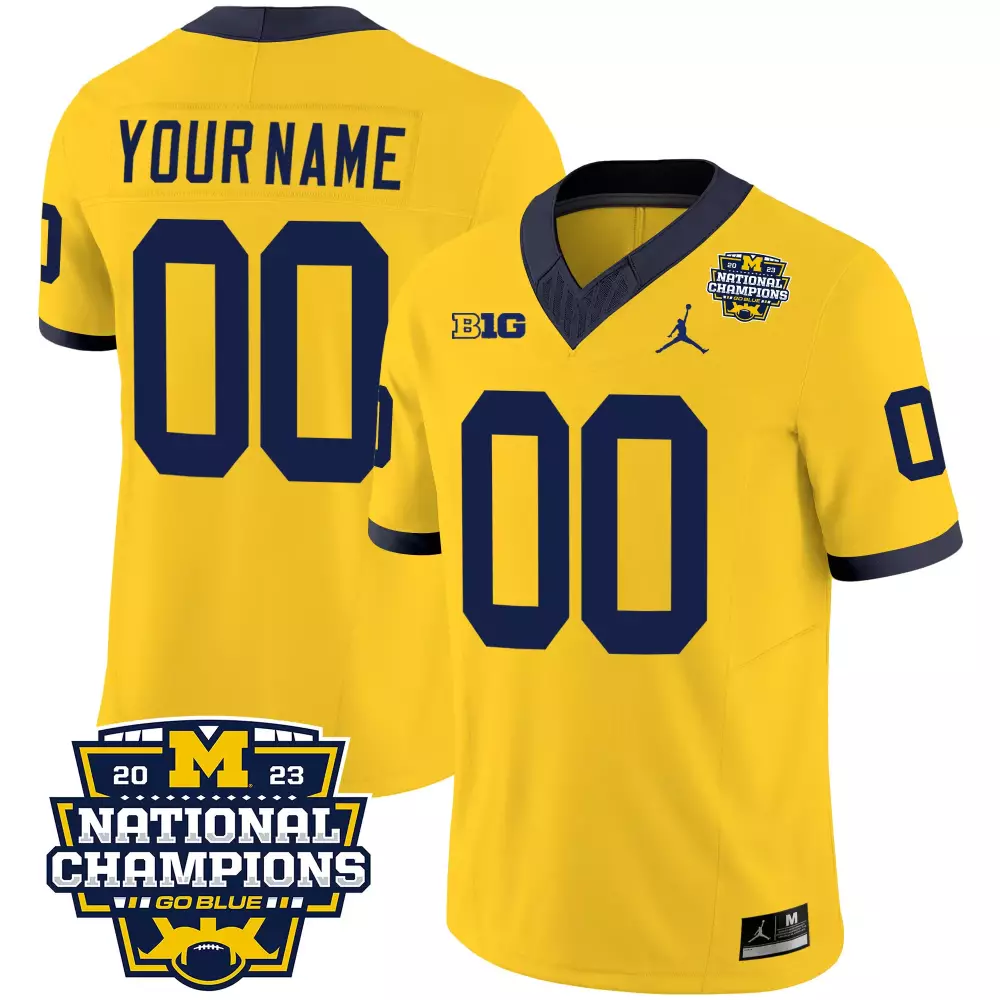 Michigan Wolverines 2023 National Champions Patch Vapor Custom Jersey | All Stitched | Limited Edition Fan Gear | For Men, Women & Youth