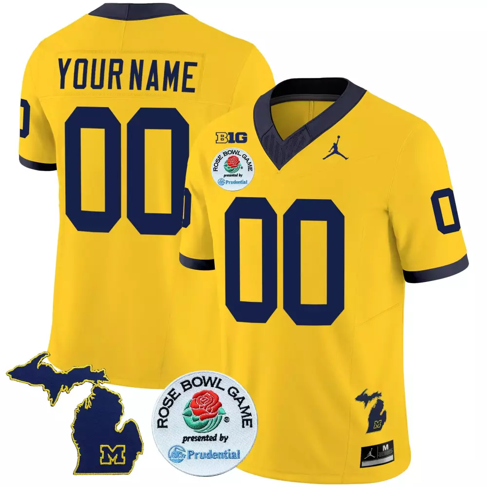 2023 National Champions Maize Michigan Wolverines Custom Jersey V5 | Stitched Vapor Style | Fan Gear for Men, Women & Youth