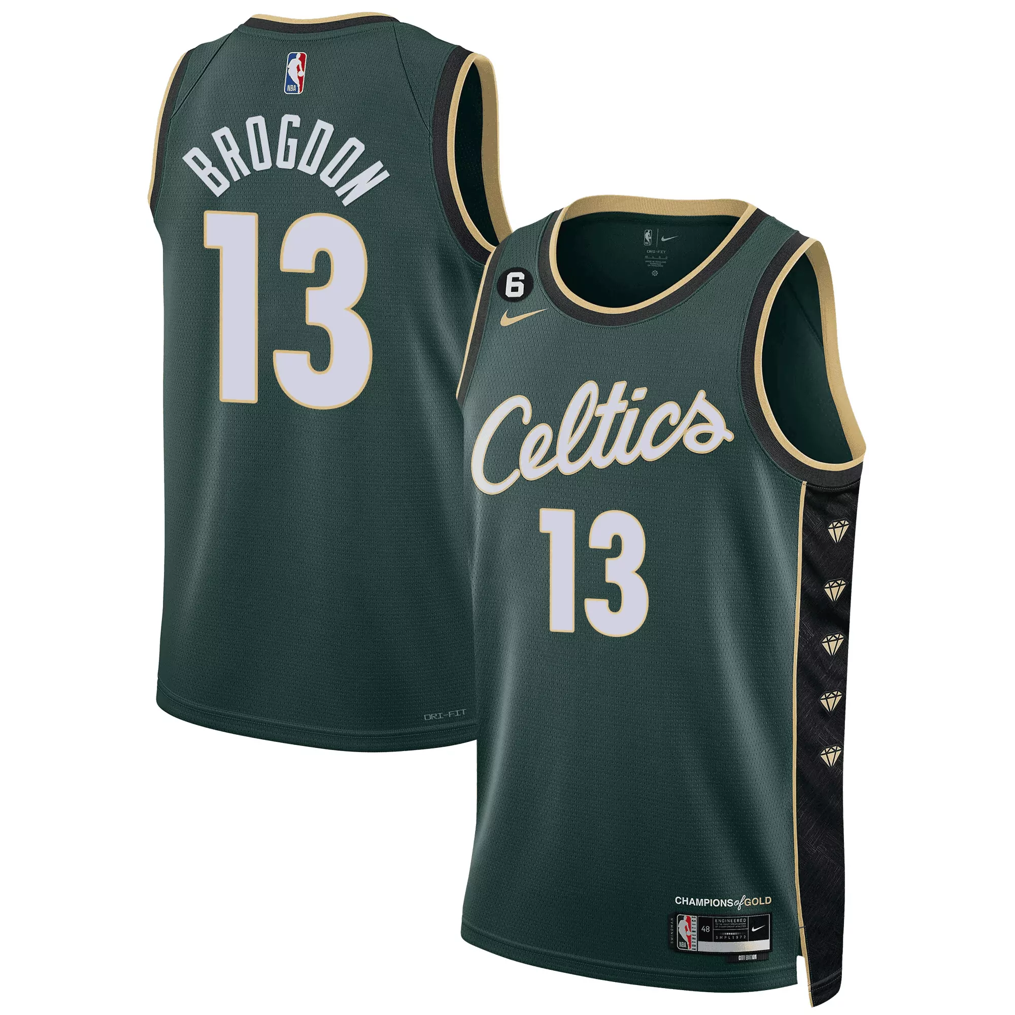 malcolm brogdon black limited mens boston celtics bill russell patch collection jersey all stitched