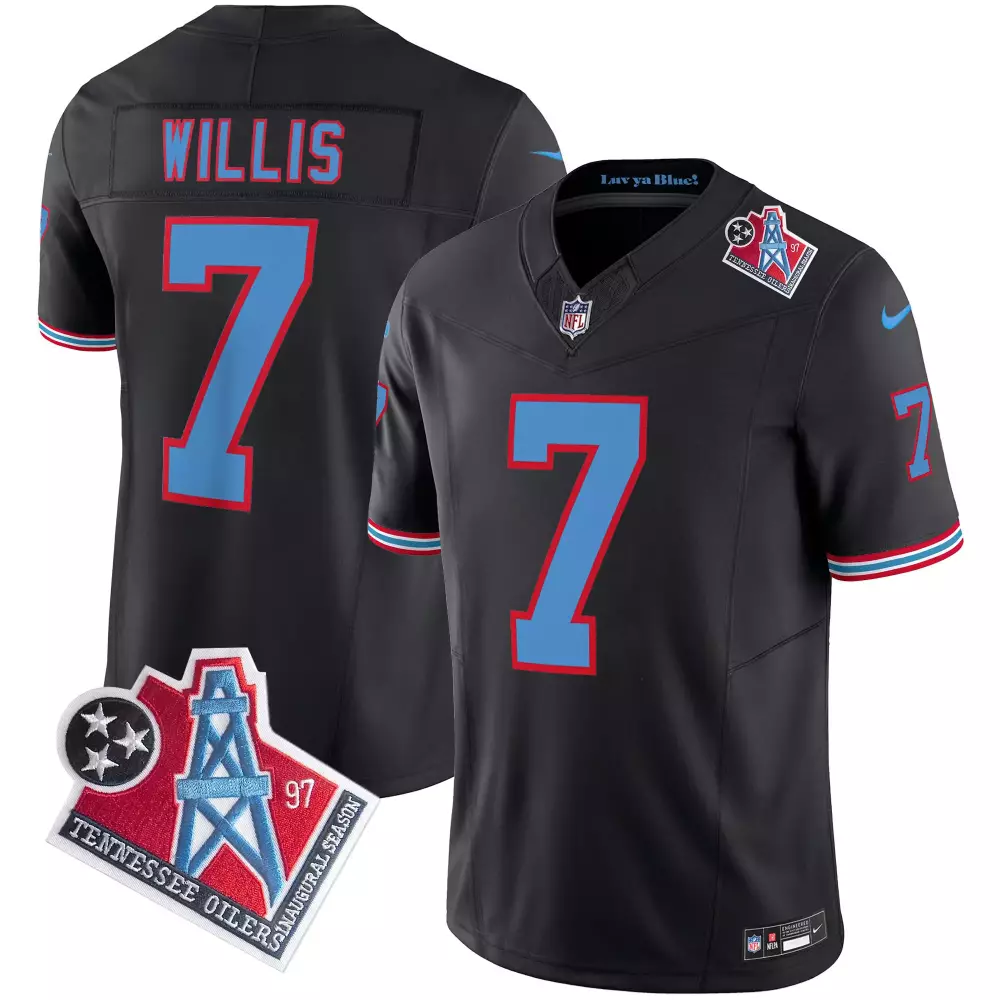Malik Willis Men's 1997 Throwback Titans Jersey V2 | Limited Edition Stitched Vapor | Perfect Fan Gear for All | For Men, Women & Youth