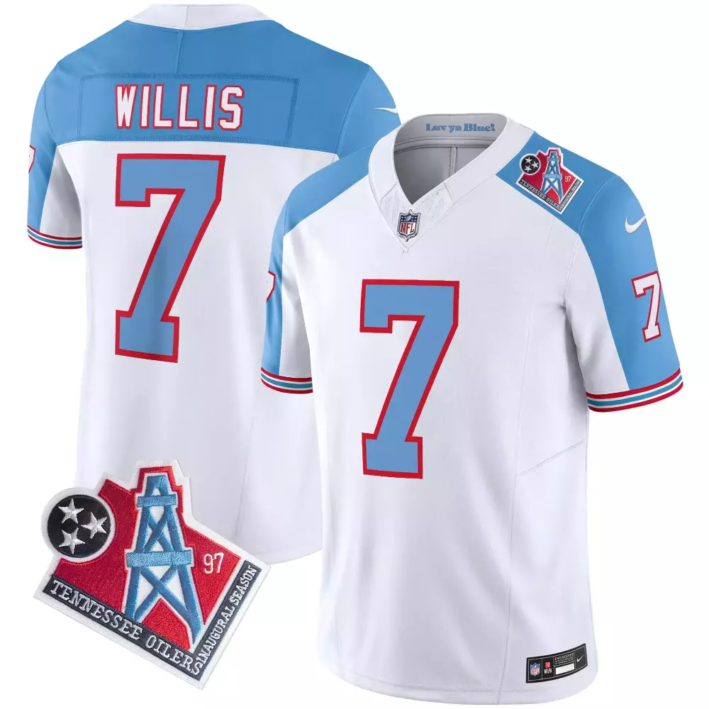 malik willis light blue womens tennessee titans throwback limited vapor jersey all stitched