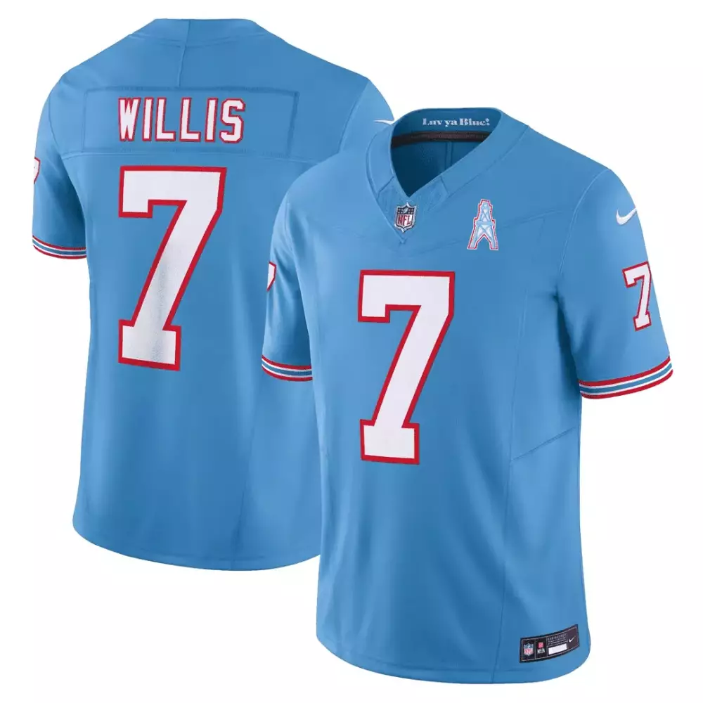 malik willis light blue womens tennessee titans throwback limited vapor jersey all stitched