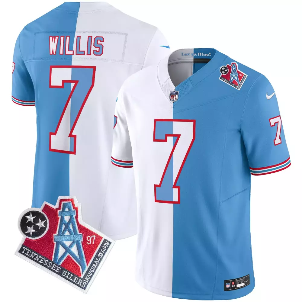 malik willis light blue womens tennessee titans throwback limited vapor jersey all stitched