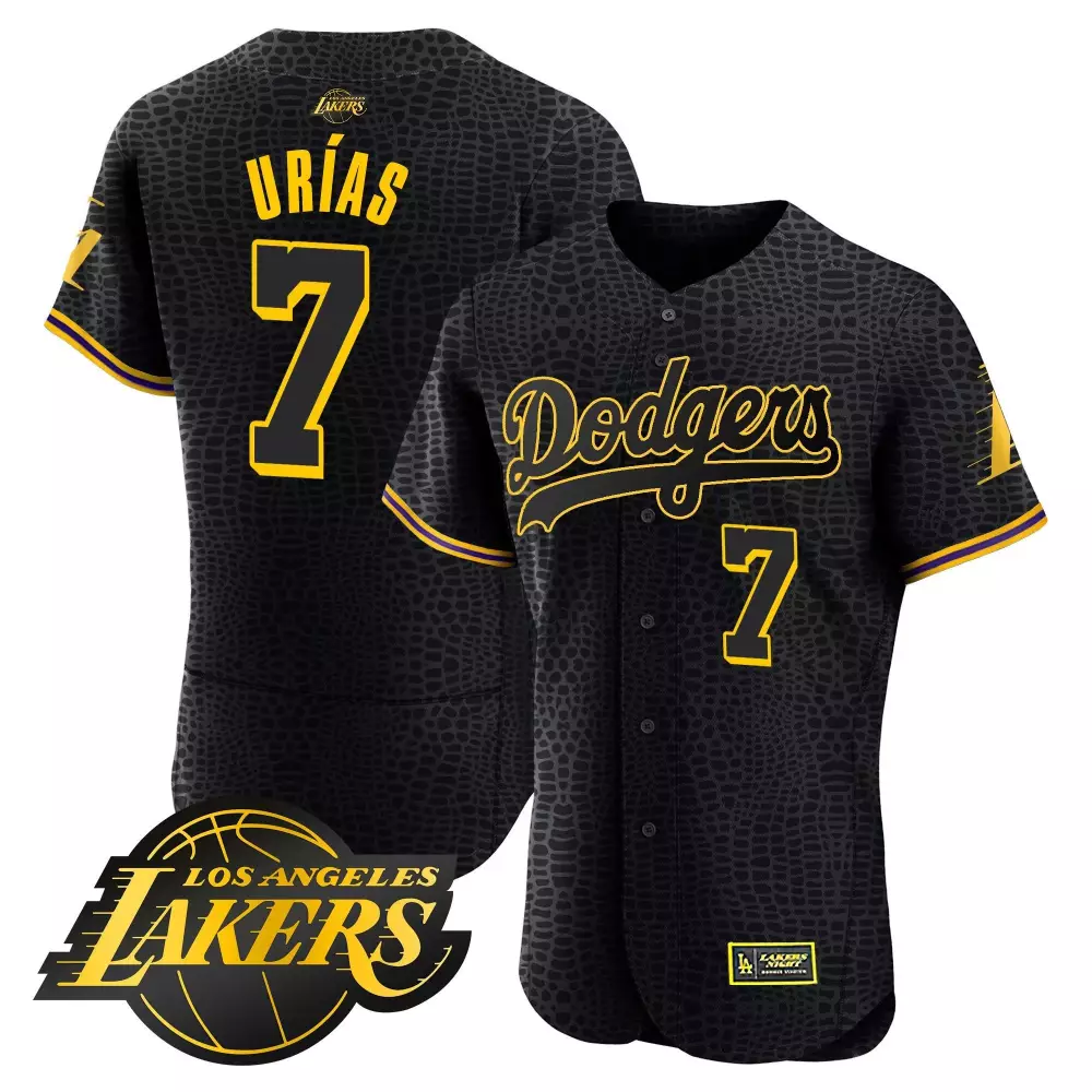 Julio Urias Mamba Lakers Patch Dodgers Men's Jersey | Stylish Fan Gear | For Men, Women & Youth