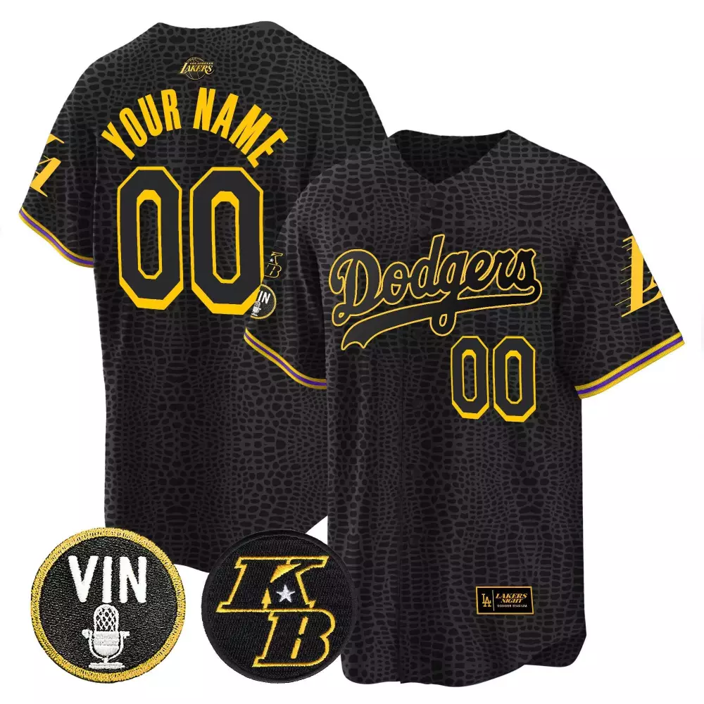 mamba youth los angeles dodgers bryant vin patch cool base mamba custom jersey all stitched