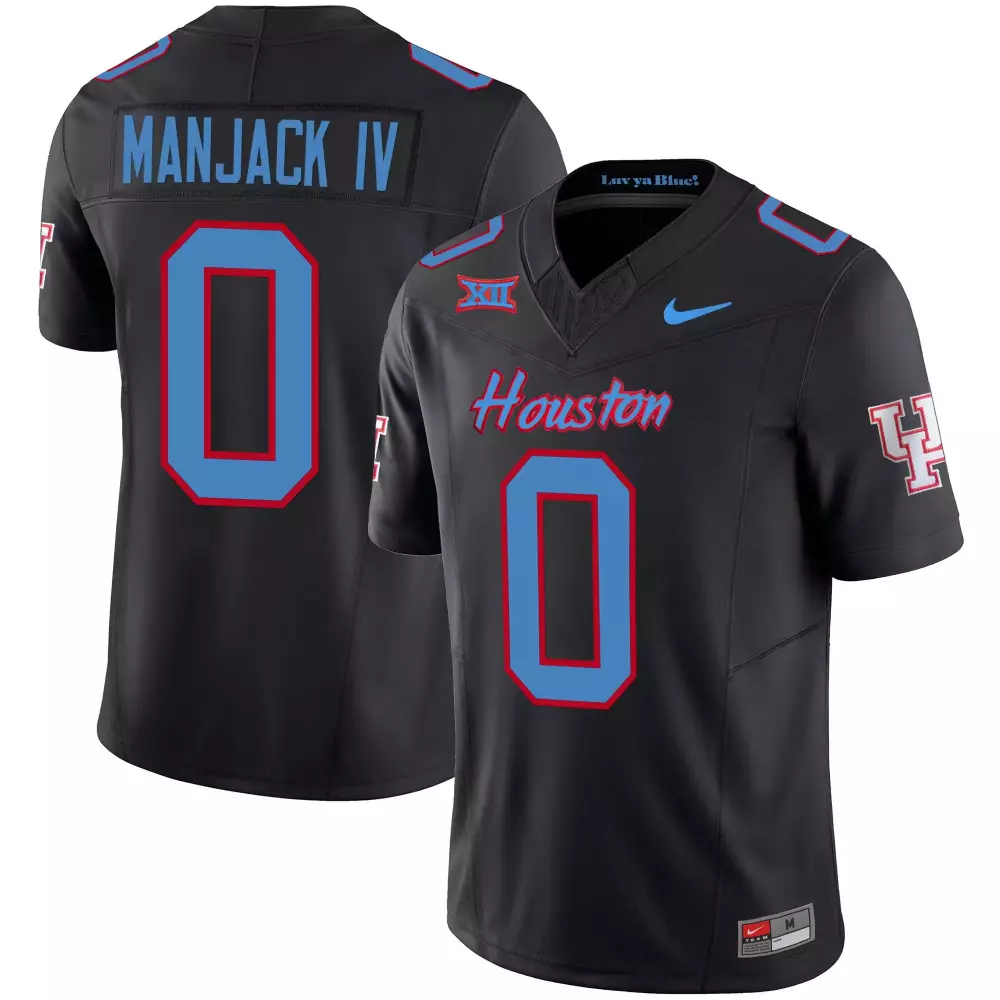 manjack iv black mens houston cougars 2023 oilers inspired vapor jersey v3 all stitched