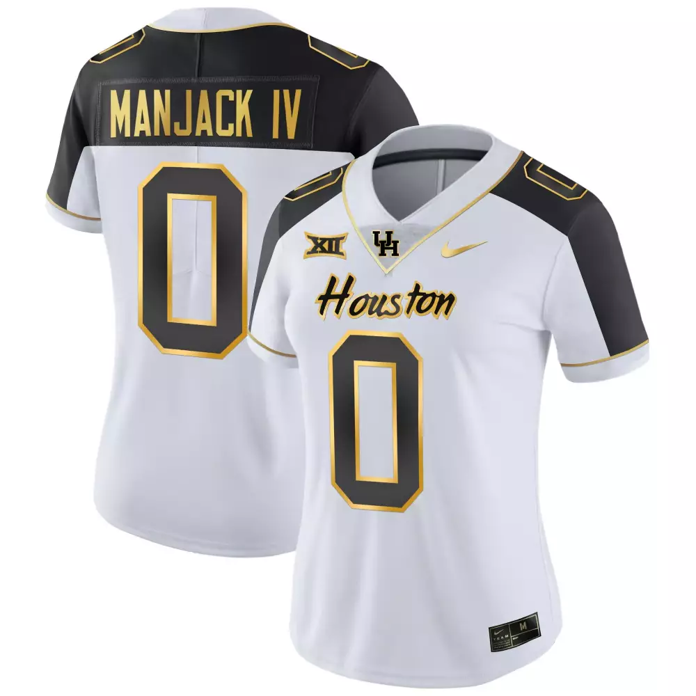 manjack iv inverted womens houston cougars 2023 oilers inspired gold jersey all stitched
