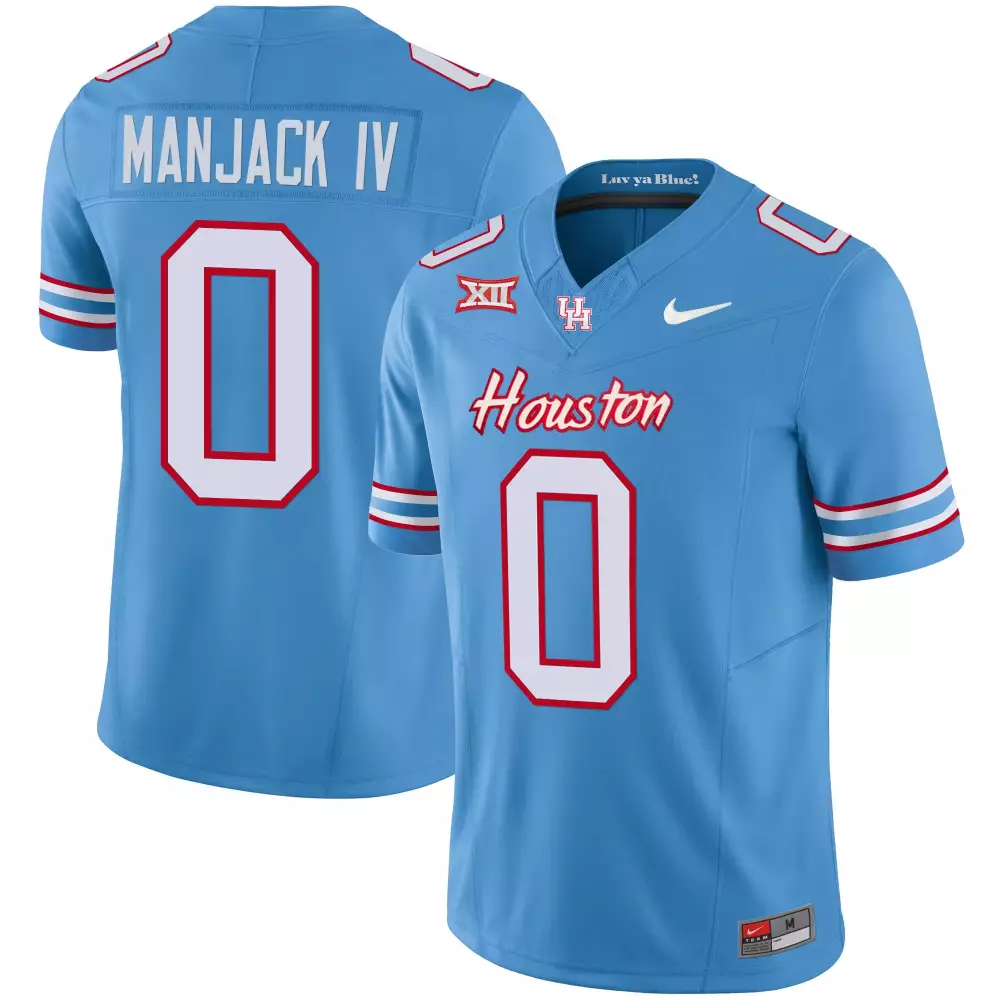 manjack iv light blue youths houston cougars 2023 oilers inspired vapor jersey all stitched