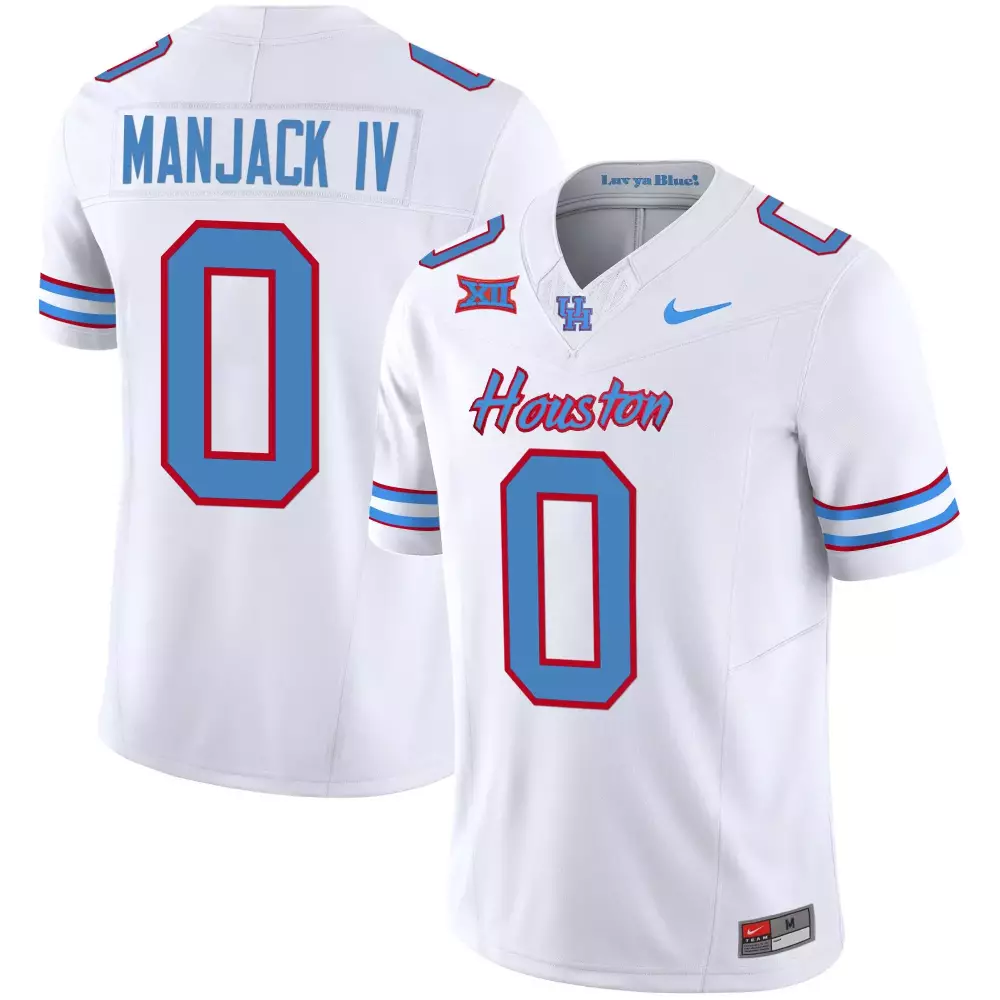 manjack iv white mens houston cougars 2023 oilers inspired vapor jersey all stitched