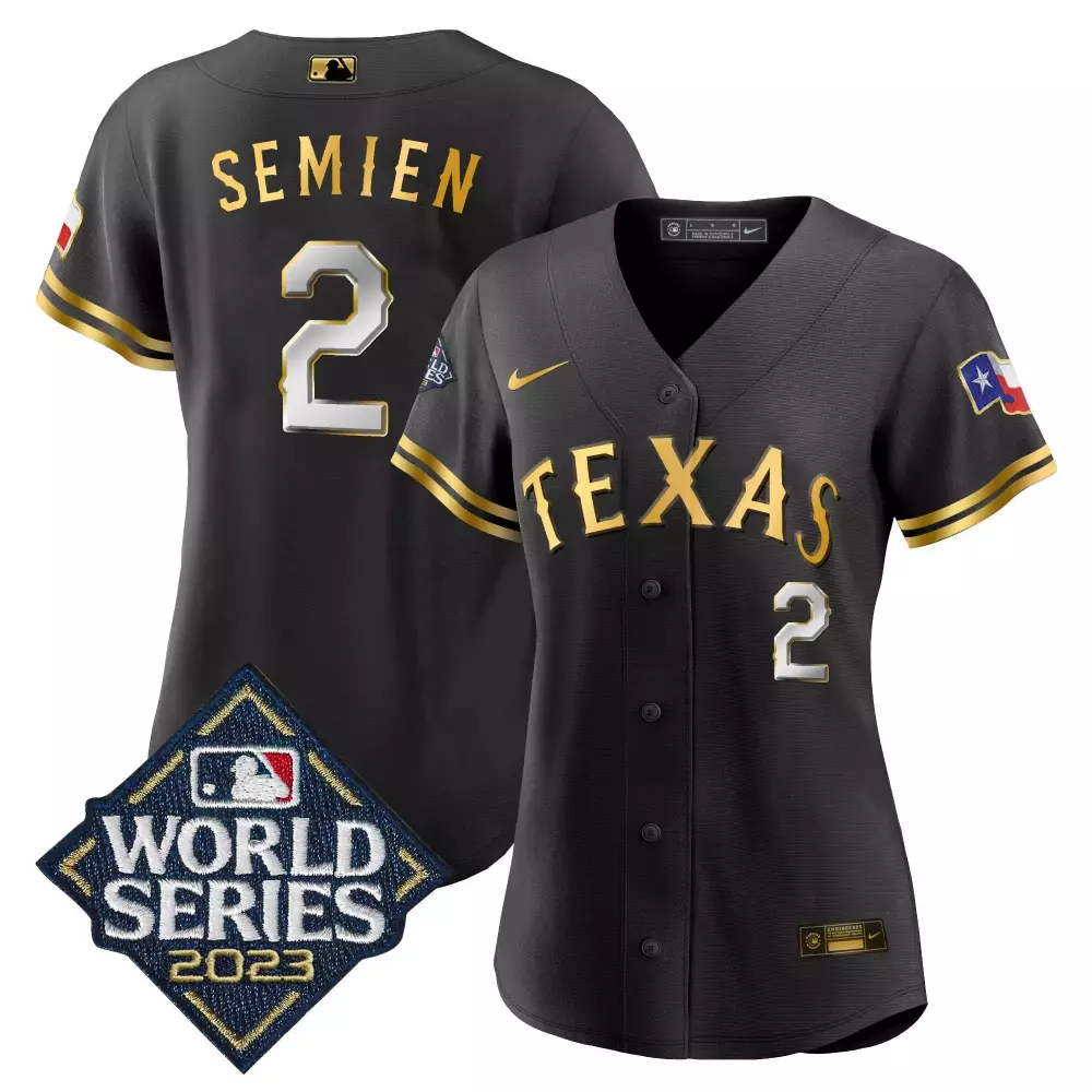 marcus semien black gold mens texas rangers world series champions vapor premier limited jersey v4 all stitched